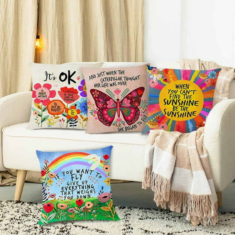 Diy Pillows Decorative Pillows With Sayings Set Of Sunshine