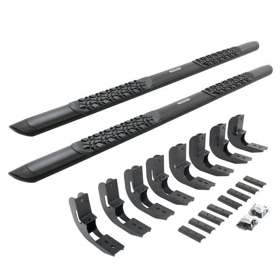 Go Rhino V3404887T V-Series V3 Aluminum Side Steps and Mounting Brackets Kit - Textured Black For 19-24 GMC, Chevrolet Fits select: 2019-2023 CHEVROLET SILVERADO, 2019-2023 GMC SIERRA