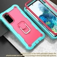 thumbnail image 5 of Dteck Galaxy S20 FE Case, Metal Ring Holder Kickstand Full Body Shockproof Sturdy Bumper Protective Cover for Samsung Galaxy S20 FE 5G 6.5-inch 2020, Mint+Rose, 5 of 7