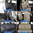 thumbnail image 5 of DIKSOAKR Car Seat Covers for Infiniti QX50 2014-2024 2025 Full Set Faux Leather Seat Covers Breathble Waterproof (2 Row 5 Seat, Beige), 5 of 7