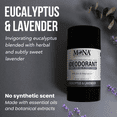 thumbnail image 2 of MONA All Natural Deodorant for Men with Magnesium, Eucalyptus & Lavender, 2.65 oz, 2 of 9