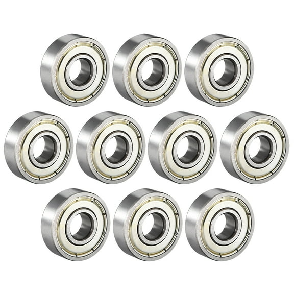 Unique Bargains Deep Groove Ball Bearing 608Z Double Shield, 8mmx22mmx7mm Carbon Steel 10pcs