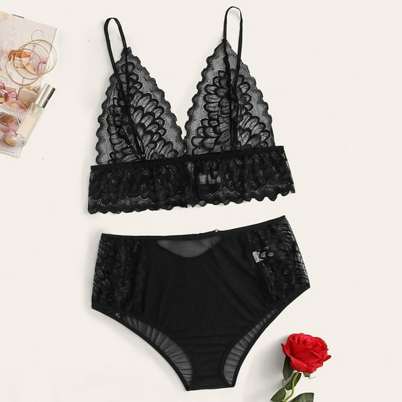 uublik Valentines Lingerie Set for Women Sexy Naughty Babydoll Plus Size Bodysuit Lace