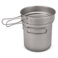 thumbnail image 2 of Juego de utensilios de cocina de titanio para acampar 1000ml 750ml Juego de cucharas para ollas y sartenes Labymos  Utensilios de cocina al aire libre, 2 of 7