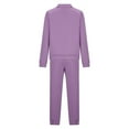 thumbnail image 5 of BXINGOHAI Women's 2 Piece Tracksuit Fall Outfits 2025 Long Sleeve Half Zip Sweatshirt Sweatpants Lounge Set Sweatsuits Purple,XXL, 5 of 6