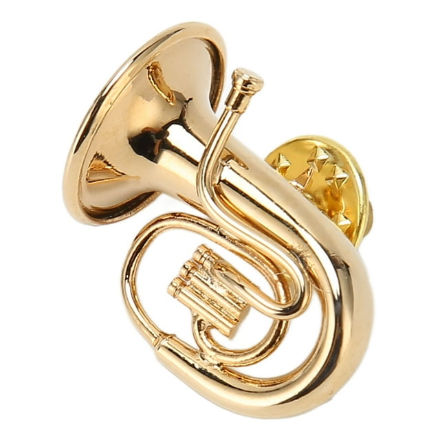Broche Instrument de Musique, Broche Tuba Décoration Élégante Coffre-Fort Laiton Rétro Exqusite pour Mélomane pour Concert