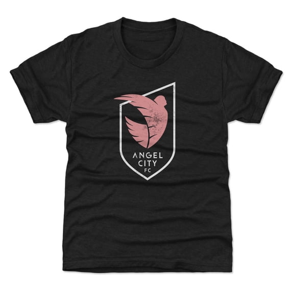 Youth 500 Level Black Angel City FC Vintage Primary Logo Graphic T-Shirt