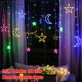 thumbnail image 2 of 138 Led Curtain String Light Star Moon Icicle Light Fairy String for Window Wall Home Decoration ,Safe curtain lights with IP44 waterproof (Colored), 2 of 5