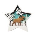 thumbnail image 2 of Fiudx Adornos de Madera, Diseños Artesanales de Papá Noel y Muñeco de Nieve, Figuras de Madera Talladas con Detalles, Escena de Bosque Natural, Decoración para El Hogar y La Oficina, Regalo Único, 1, 2 of 5