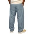 thumbnail image 4 of VV AVEORS Mens Workout Pants Baggy Casual Straight Leg Elastic Waisted Drawstring Sweatpants Breathable Outdoor Trousers Light Gray 3XL, 4 of 4