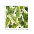 thumbnail image 5 of Greendale Home Fashions 18 x 18 in. Palm Leaves White Square Outdoor Chair Pad (Set of 2), 5 of 6