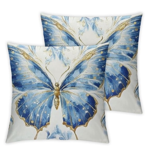 Set of 2, Butterfly Throw Pillow Covers, Double-Sided Print Home Furnishing