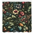 thumbnail image 4 of Ambesonne Floral Shower Curtain, Nostalgia Aura Leafy Jungle, 69"Wx70"L, Laurel Green Dark Coral, 4 of 4