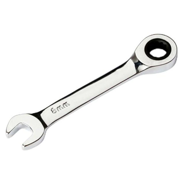 Llave de trinquete Stubby CR-V Llave de trinquete métrica de acero Herramienta de reparación de automóviles (8 mm)