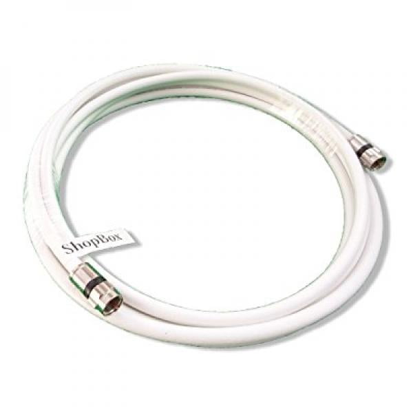 Digital Satellite TV White RG-6 Coaxial 75-Ohms Cable for Indoor//Outdoor CATV