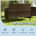 thumbnail image 5 of Laijoy 4 Pieces Outdoor Furniture Set, Patio PE Rattan Conversation Set with Cushioned Loveseat Chairs & Tempered Glass Coffee Table, 5 of 8
