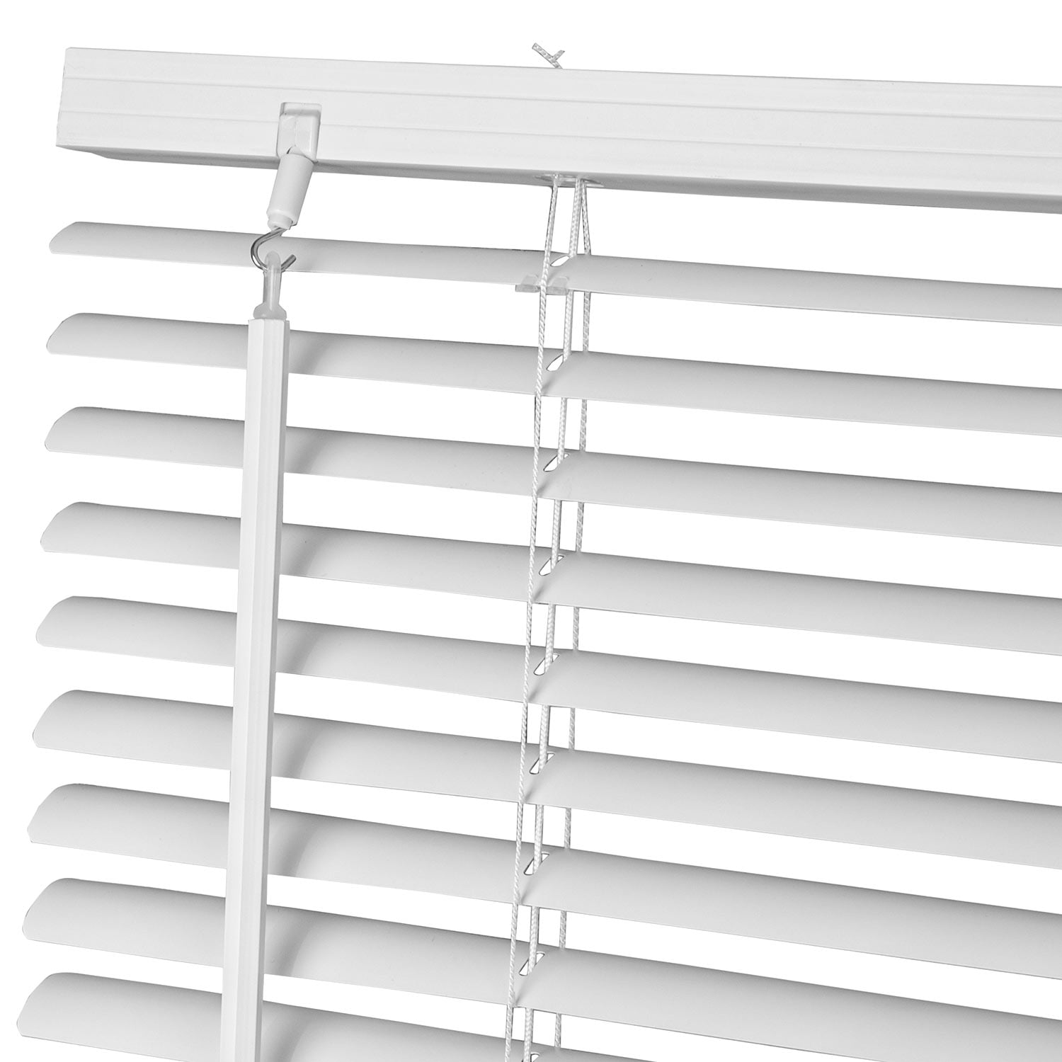 25" W x 64" H Window Blinds 1" Slat PVC Vinyl Horizontal
