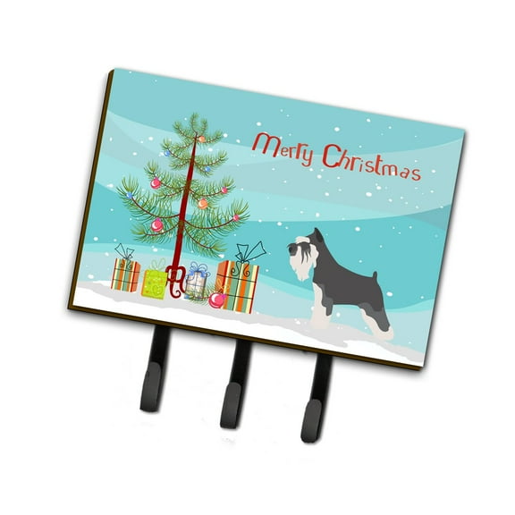 Miniature Schnauzer Christmas Leash or Key Holder