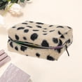 thumbnail image 3 of Ofertas Únicas 1 Pc Bolsa de Maquillaje de Piel de Leopardo con Cierre para Vacaciones y Viajes de Negocios, Color Blanco, 3 of 5
