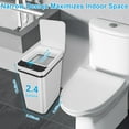 thumbnail image 2 of ZM 2 Pack Bathroom Trash can,Smart Touchless Trash Can,Automatic Motion Sensor Trash Bin with Lid,2.4 Gallon Garbage Can, Kitchen, Bathroom, Office, Bedroom Trash can (Black+White), 2 of 9