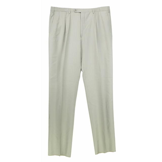 Vigano Men's Light Taupe CL42 Wool Pants Dress - 40