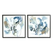 Stupell Industries Abstract Varied Nautical Squiggles Graphic Art Black Framed Art Print Wall Art, Set of 2, Design by June Erica Vess