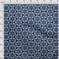 thumbnail image 4 of oneOone Viscose Chiffon Navy Blue Fabric Florals Diy Clothing Quilting Fabric Print Fabric By Yard 42 Inch Wide, 4 of 6
