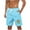 A Sky Blue, variant on Men's Dungarees New Belted Wyoming Cargo Short Men's Dungarees New Belted Wyoming Cargo Short Men Casual Fashion Print Shorts With Pockets Elastic Waist Beach Pants Army Green M