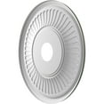 thumbnail image 4 of Ekena Millwork 19"OD x 3 1/2"ID x 1"P Berkshire Thermoformed PVC Ceiling Medallion (Fits Canopies up to 8 3/8"), UltraCover Satin Hunt Club Green, 4 of 5