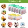 thumbnail image 3 of CHOK Reusable Food Storage Bags Stand Up  Ziplock Reusable Freezer Bags  Leakproof Storage Gallon Bags - style2;, 3 of 7
