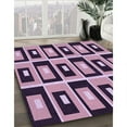 thumbnail image 2 of Ahgly Company Indoor Square Patterned Plum Purple Area Rugs, 7' Square, 2 of 6