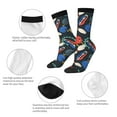 thumbnail image 6 of Goofa Bowling Ball Printed Men's Crew Socks, Soft Durable Breathable Moisture-Wicking with Odor Control Cotton socks, 6 of 9