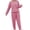C-Pink356, variant on DHFJKG Pajamas For Women Set Flannel Jacquard Solid Color Loungewear Long Sleeve Top Ankle-Tied Bottoms 2 Piece Sleepwear Comfort Homewear
