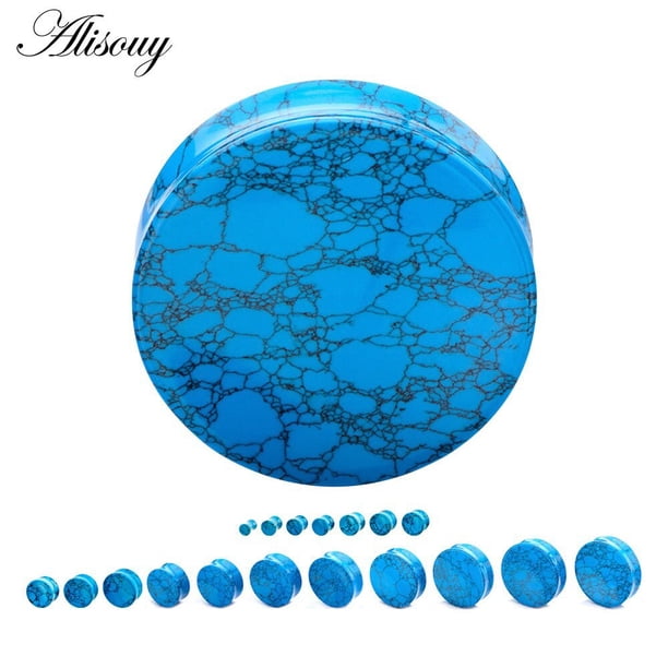 1 unidad de tapones para los oídos de piedra, calibres, pendientes para mujeres y hombres, tapón para los oídos, túnel de carne, Piercing expansor, expansor de oreja, Piercing para el cuerpo, joyería Tan Jianjun unisex