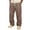 Brown -AI14, variant on Nestiefly Mens Baggy Casual Dress Pants Relaxed Fit Wide Leg Sweatpants Drawstring Elastic Waist Straight Trousers Black 3XL