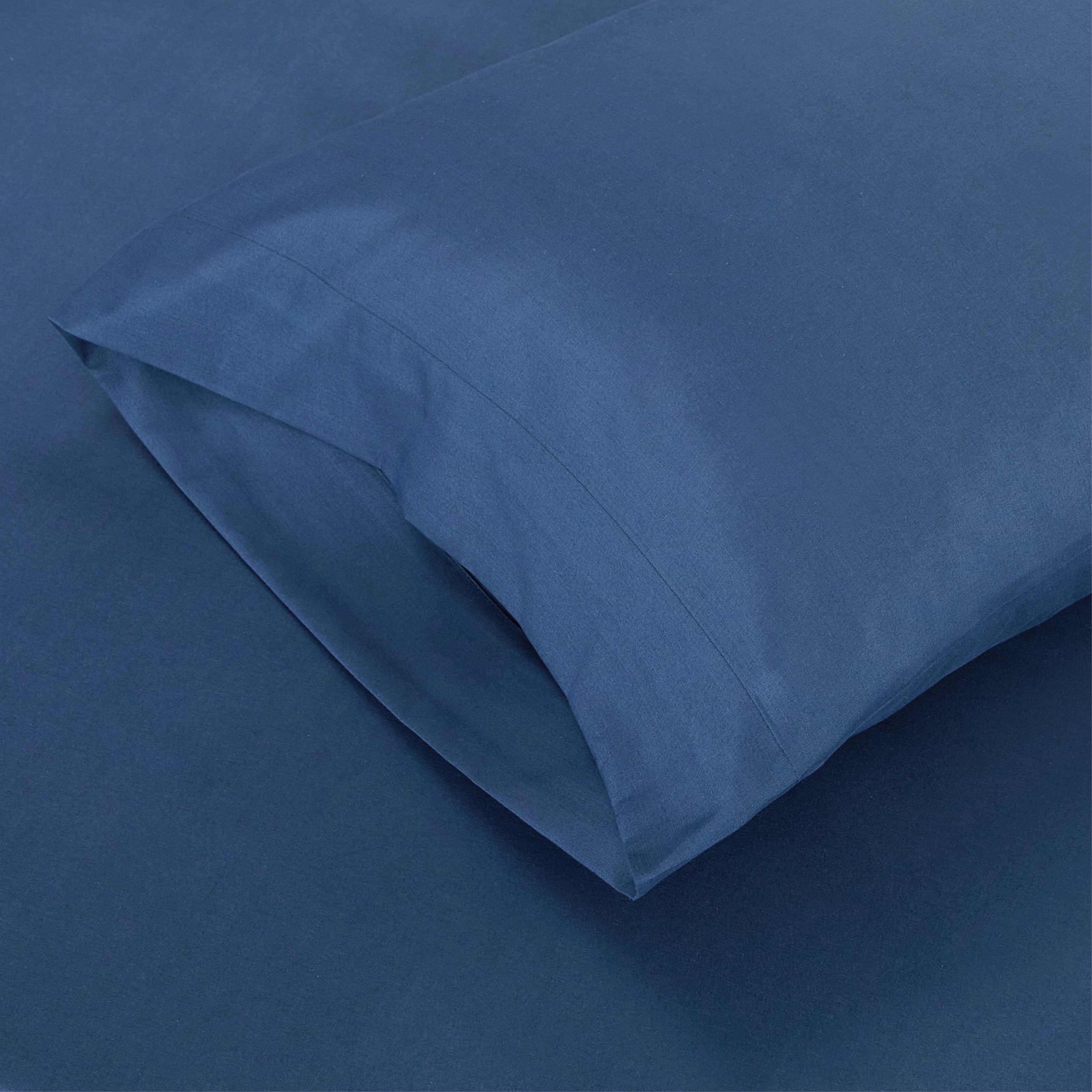 Urban Shop Double Sided Tech Pocket Fitted Sheet with Pillowcase, Queen, Navy