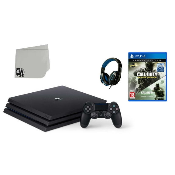 Pre-Owned Sony PlayStation 4 PRO 1TB Gaming Console Black with Call of Duty Infinite Warfare BOLT AXTION Bundle