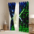 thumbnail image 3 of Feelyou Lightning Black Out Curtains, Green Blue Honeycomb Curtains Pack of 2 (42x63 Each), 3 of 6