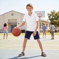 thumbnail image 4 of Boys Short Sleeve Polo Shirt Kids Collared School Uniform Top Button Placket Classic Fit Summer Polo, 4 of 6