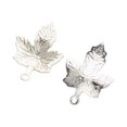 thumbnail image 2 of EeaseMX 6 colgantes de hoja creativos, delicados y hechos a mano, de metal, para pulseras, collares, joyas (plata n.° 5), 2 of 7