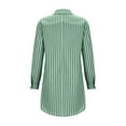 thumbnail image 4 of Wdfiry Women Shirt Dress Lapel Long Sleeve Stripes Button Down Shirt Dress Knee-length Dresses Sale, 4 of 5