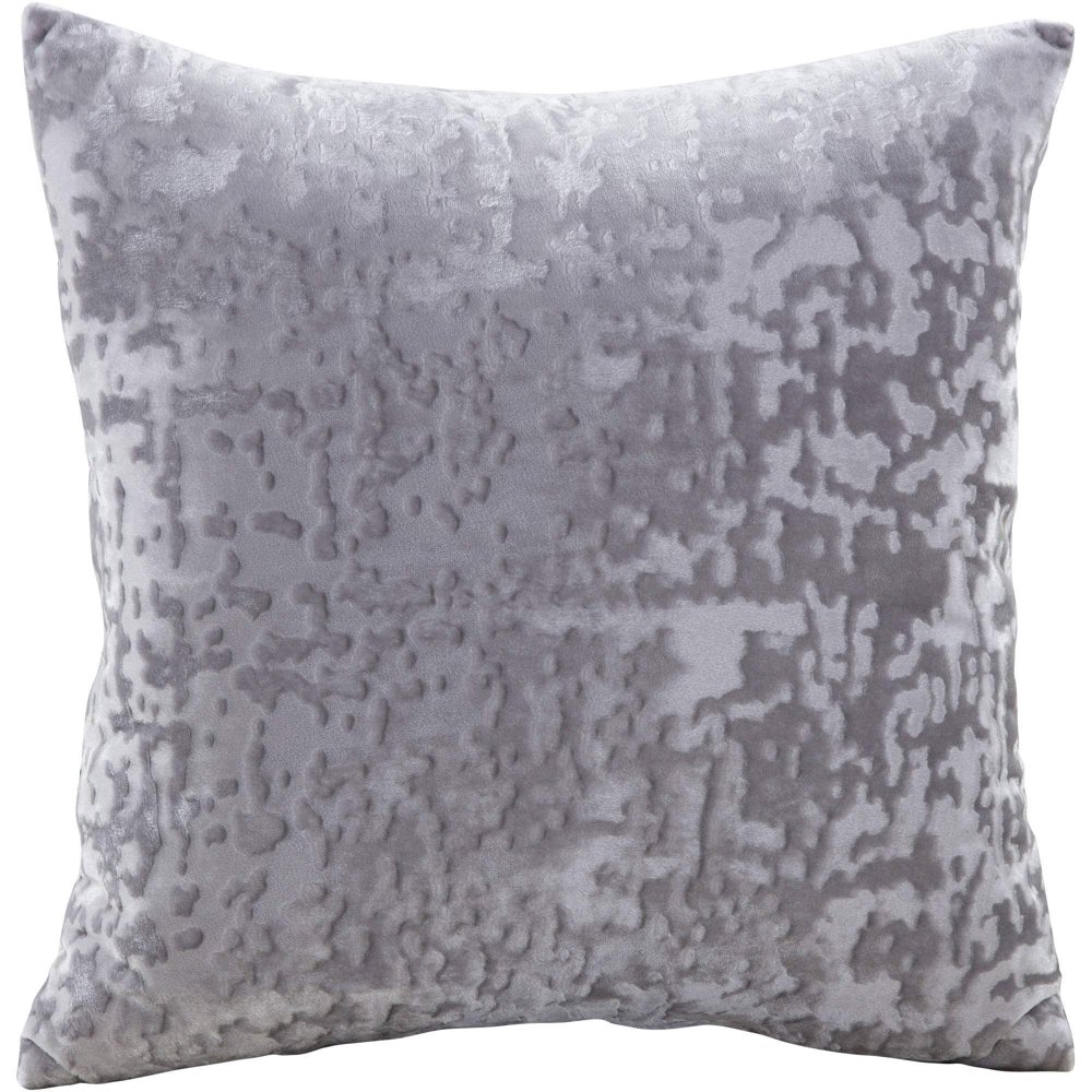 Mainstays Velvet Decorative Pillow, 18" x 18", Grey