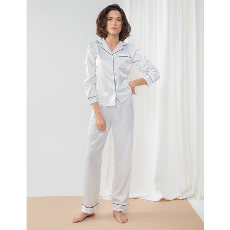 

Towel City Womens Satin Long Pajamas