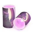 thumbnail image 2 of Cat Sunglasses Purple Flameless Candles&nbsp;LED Lights Battery Operated Candles with Remote and Timers Flicker Lights Votive Set of 2, 2 of 7
