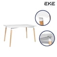 thumbnail image 3 of Mesa de Escritorio Moderna 120 cm Blanca con detalles de Madera | Ideal para Home Office y Estudio, 3 of 7