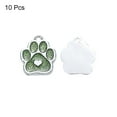 thumbnail image 3 of Cat Dog Paw Charm Footprint Paw Print Charm Alloy Enamel Pendants Light Green for DIY Jewelry Making, Crafts, 10 Pack, 3 of 5