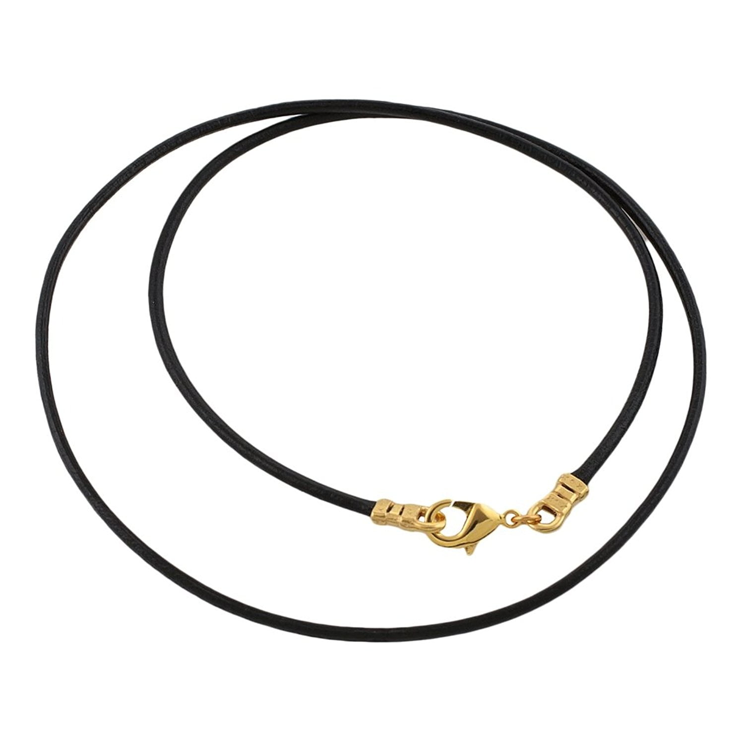 DragonWeave Extra Thick 5mm Wide Black Leather Cord Silver Plated Mens Necklace Any Length