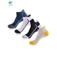 thumbnail image 3 of Deago Mens Low Cut Ankle Athletic Socks Cotton Mesh Cushioned Running Ventilation Sports Tab Socks (Gray), 3 of 9