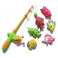 thumbnail image 3 of 7Pcs Plastic Fishing Toy Magnetic Educational Fish Rod Model Baby Bath Toys, 3 of 9