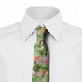 thumbnail image 3 of Necktie, Hummingbird Flamingo Art, 3.7", Pale Khaki and Multicolor, by Ambesonne, 3 of 4